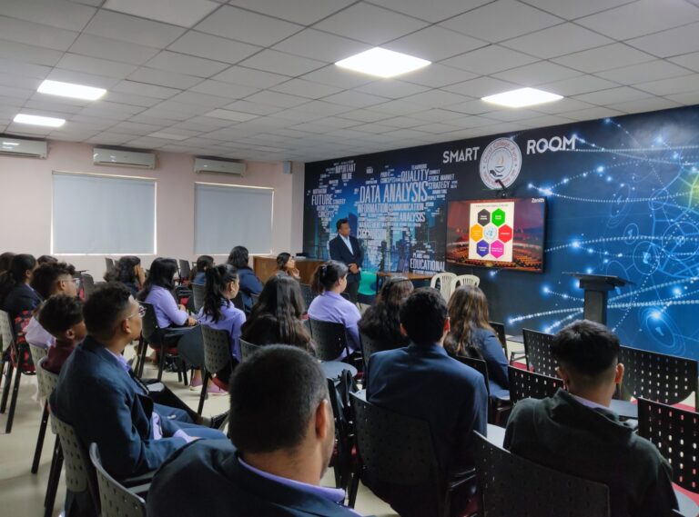 Students attending a seminar on Youth Devlopment Index.