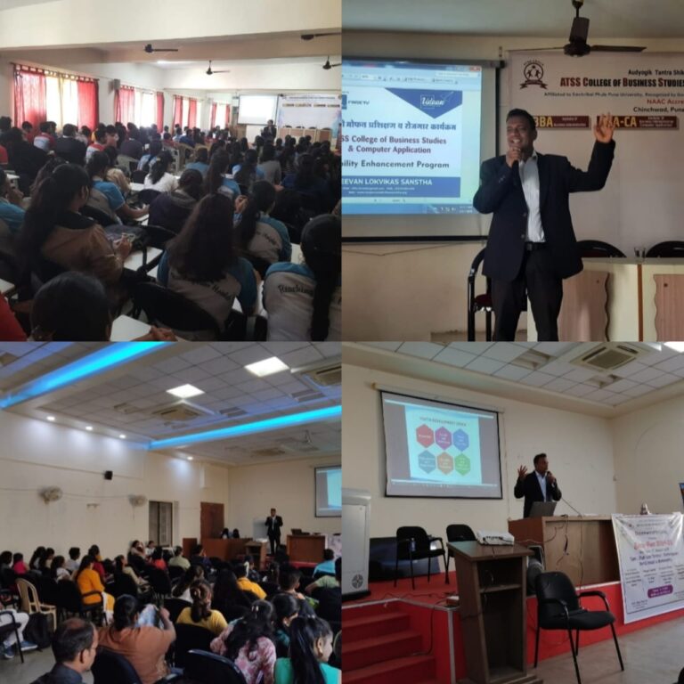 Youth empowerment workshop at ATSS College, Pune.